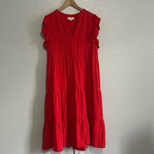 Entro red maxi dress size large